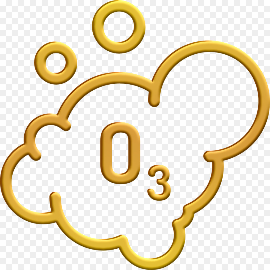 Icona dell'icona della lavanderia icona dell'ozono dell'icona di gas - 