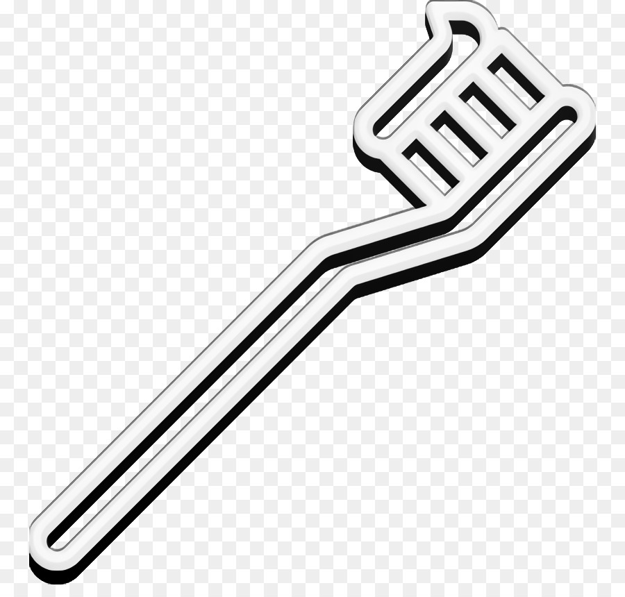Icona dello spazzolino da denti della pulizia e dei lavori di casa - 