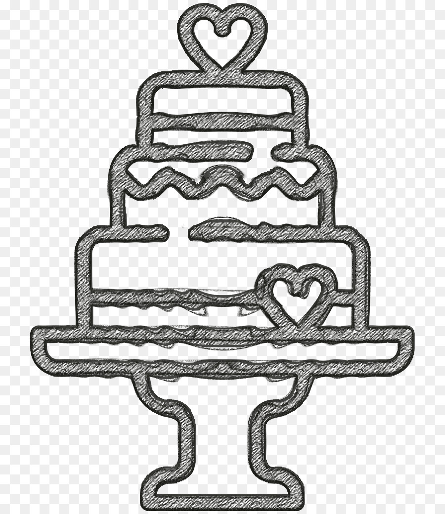 Hochzeitssymbol Hochzeitstortenikone Kuchensymbol - 