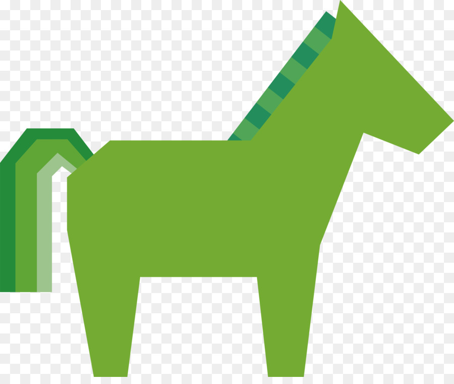 linea del contatore del carattere verde del cavallo - 