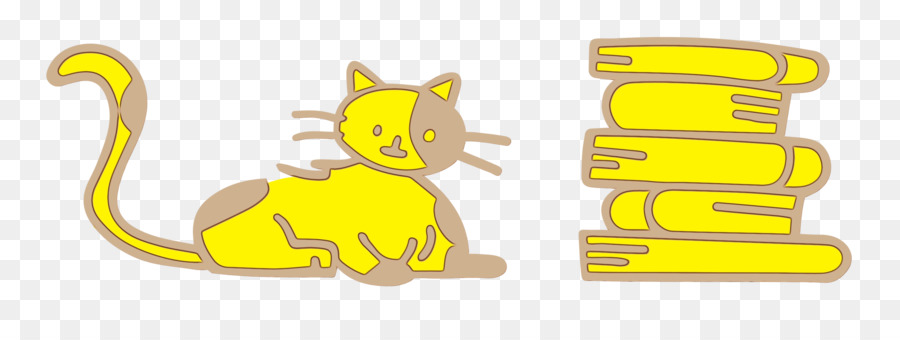 logo mèo mét phông chữ màu vàng - 