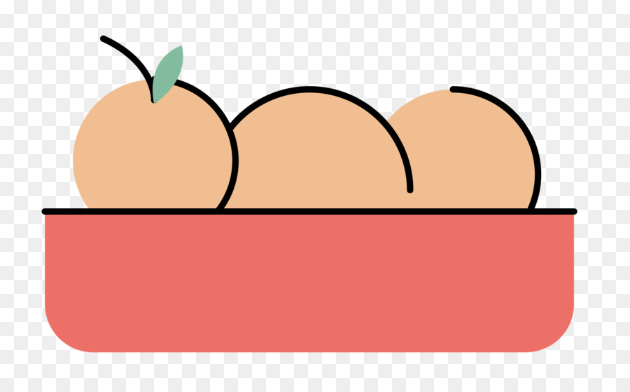 Cartoon Peach Line Fruit - 