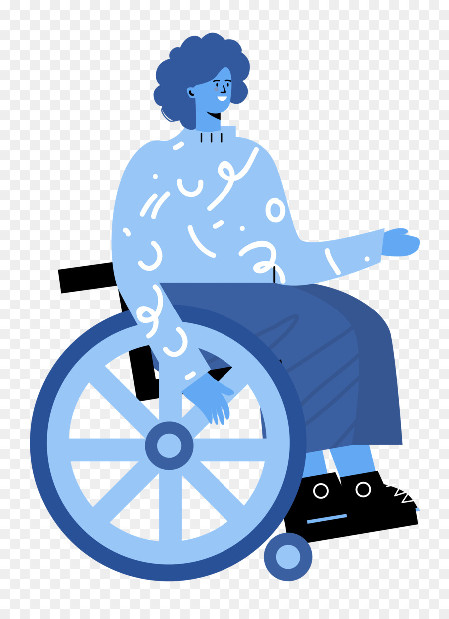 Sitzen auf Rollstuhlfrau Dame - 