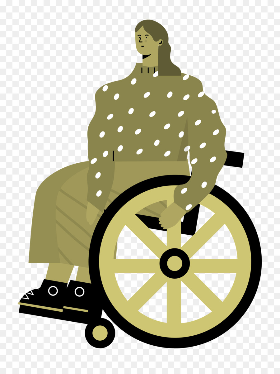 Seduto sulla signora della donna della sedia a rotelle - 