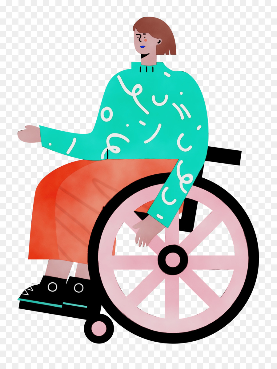 Karikaturzeichnung Rollstuhl-Symbol-Logo - 
