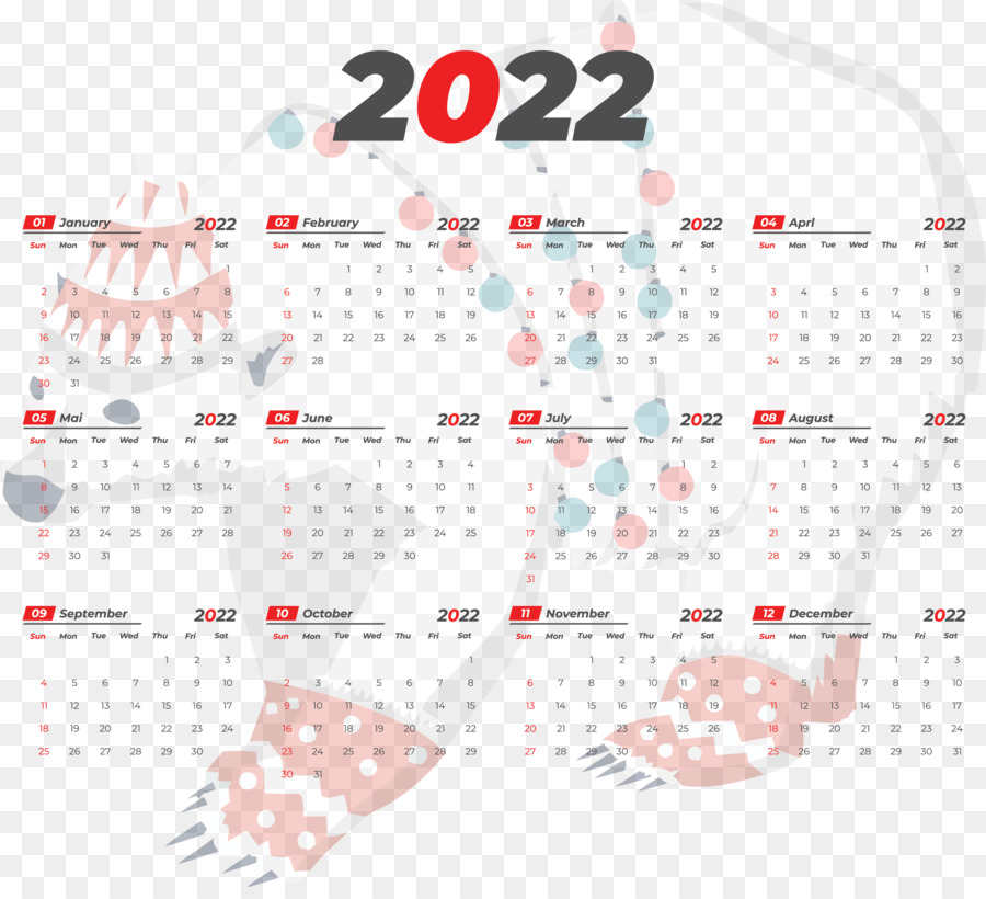 2022 Jahreskalender 2022 Kalender - 