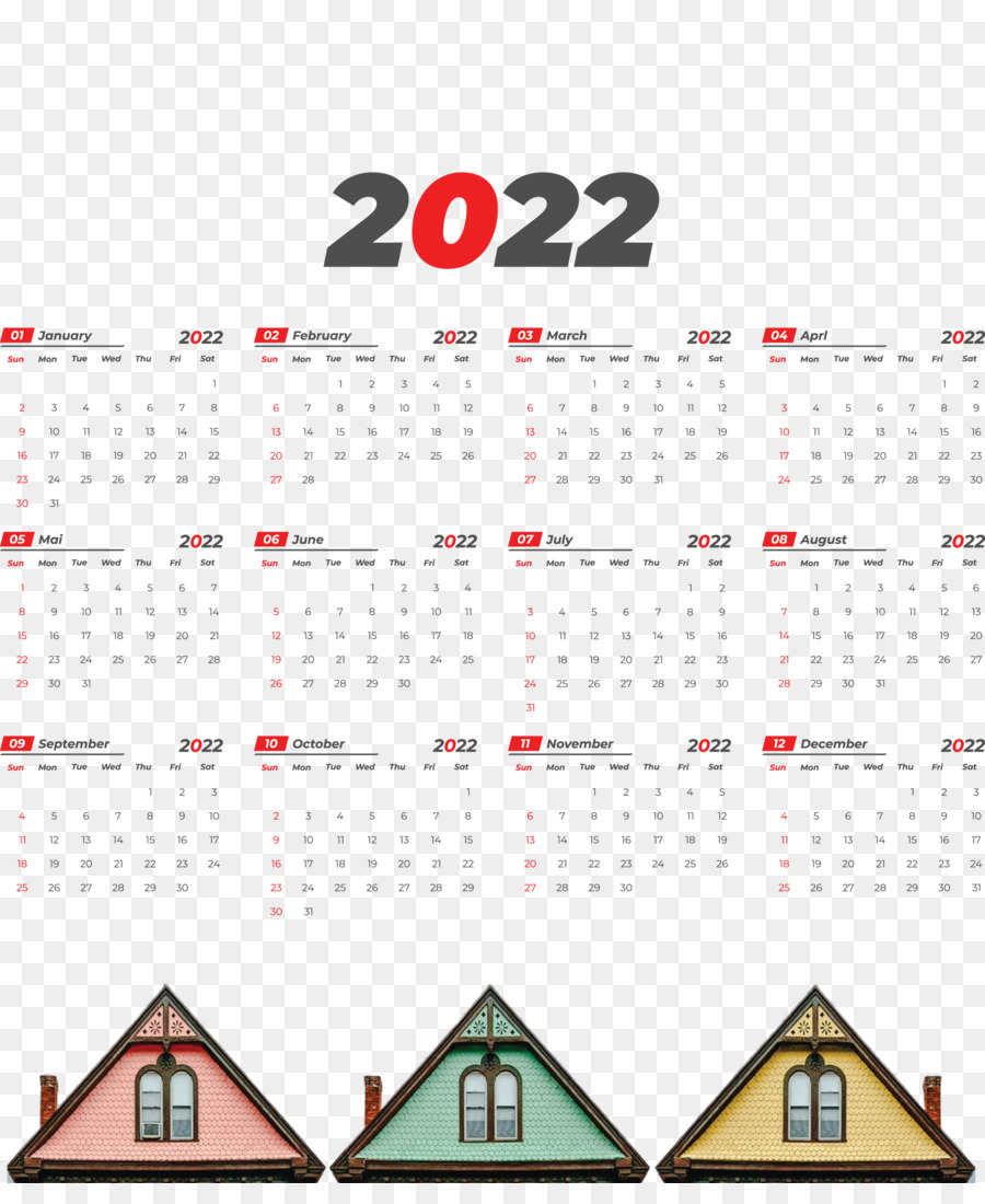 Lịch năm 2022 có thể in 2022 Mẫu lịch hàng năm - 