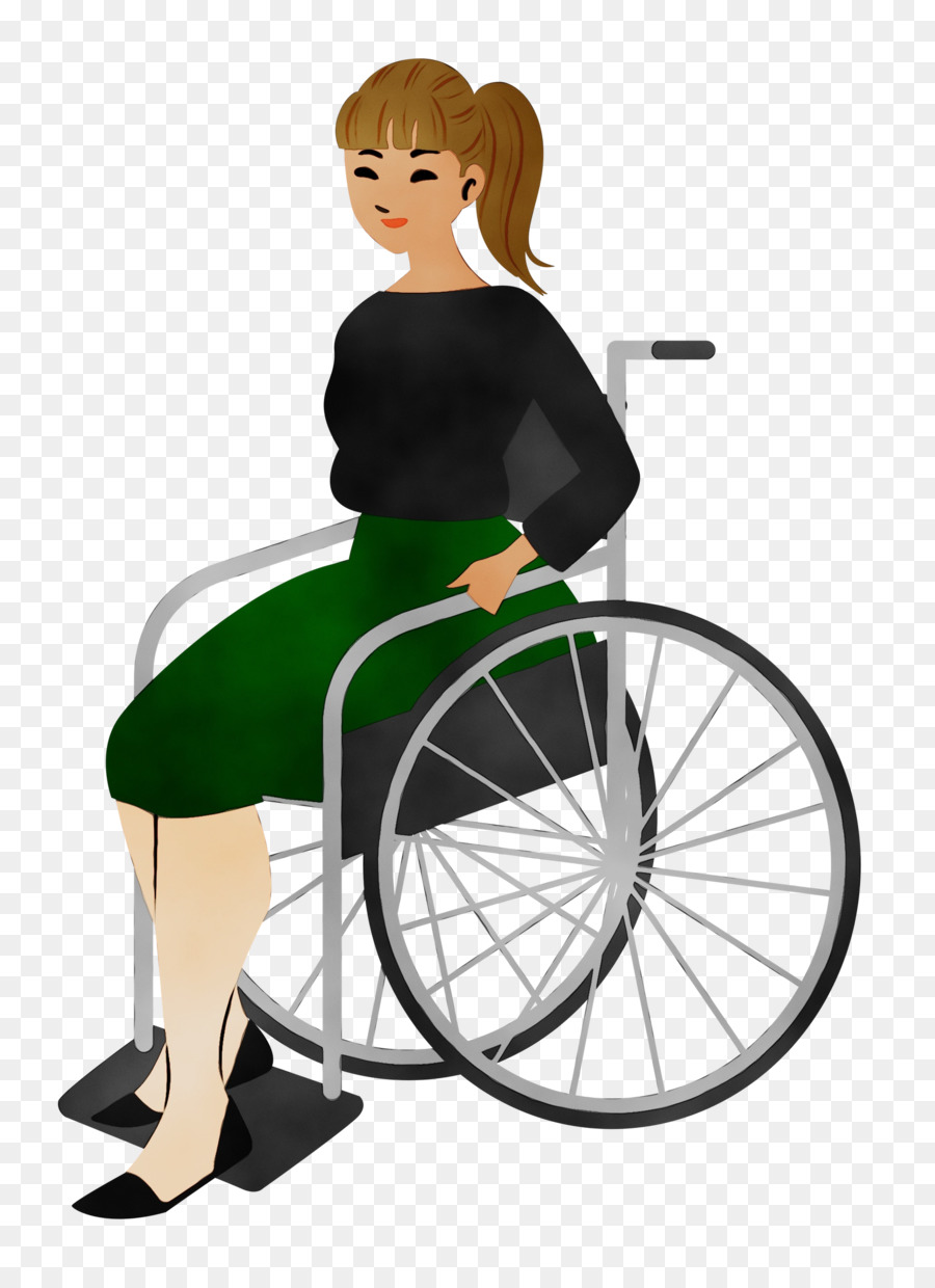 chair wheelchair human sitting cartoon