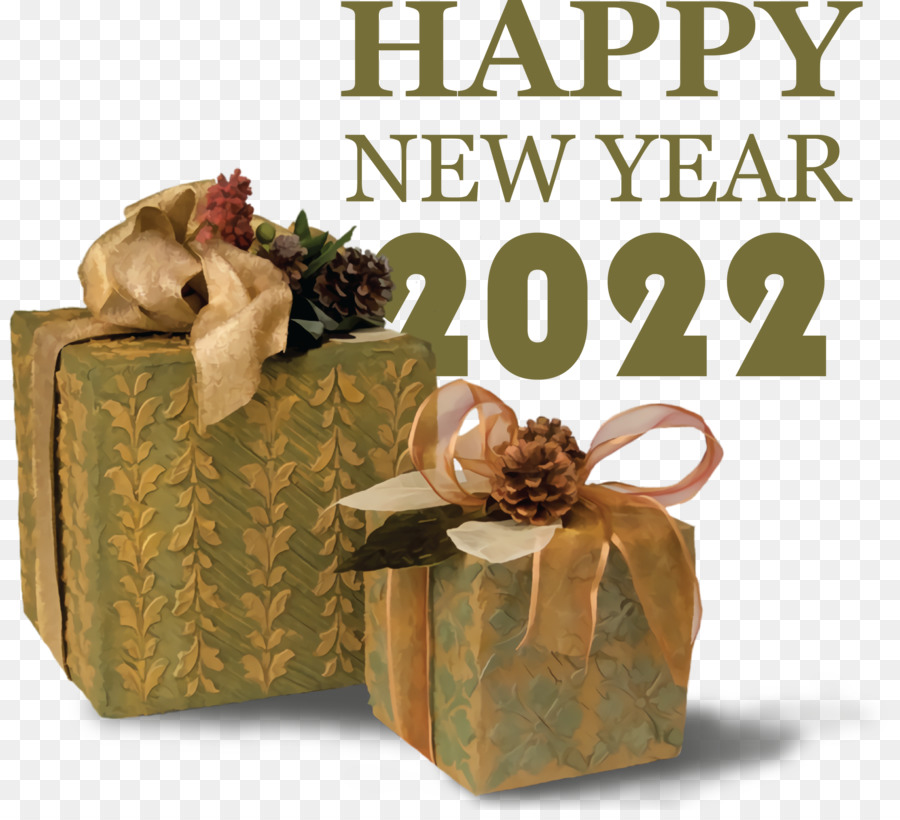 Frohes neues Jahr 2022 Geschenkboxen wünscht - 