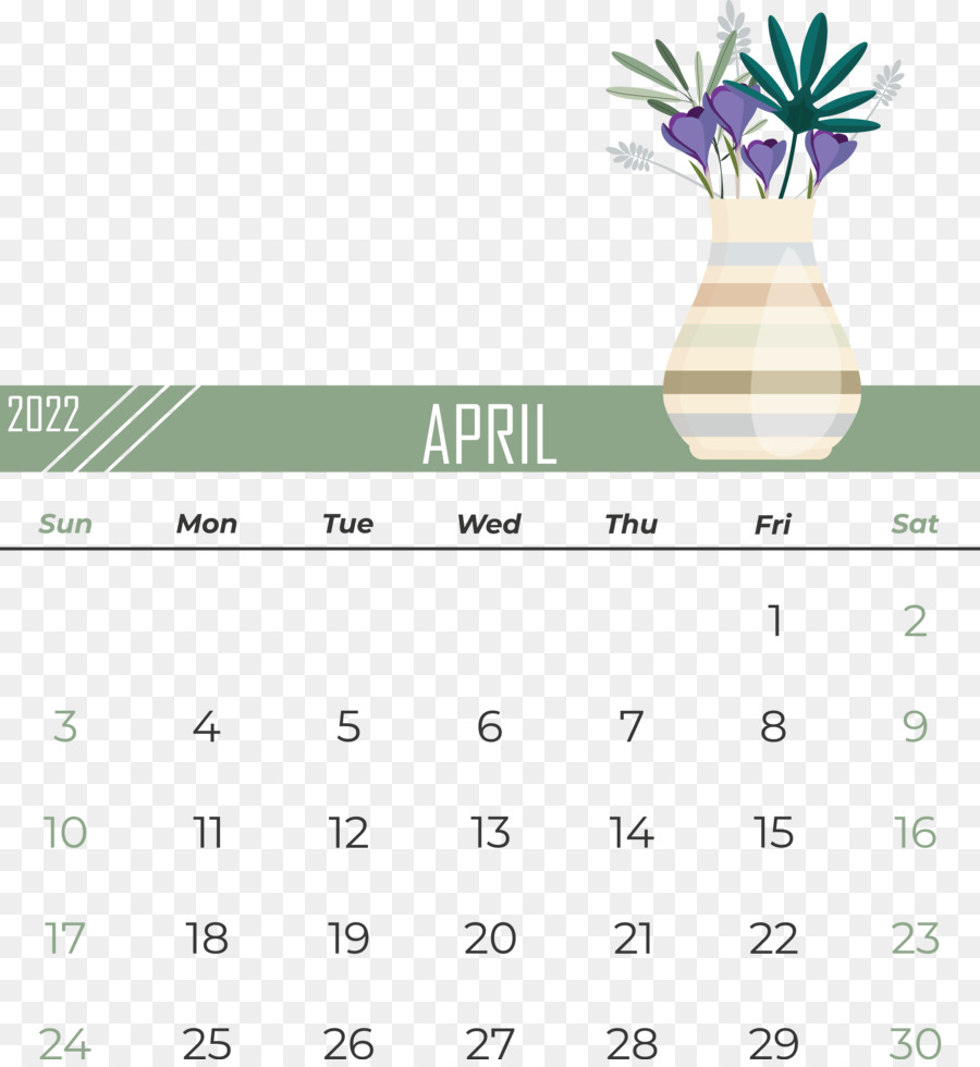 Kalender-Logo-Vektor-Vase-Frühlingsblumen-Linie - 