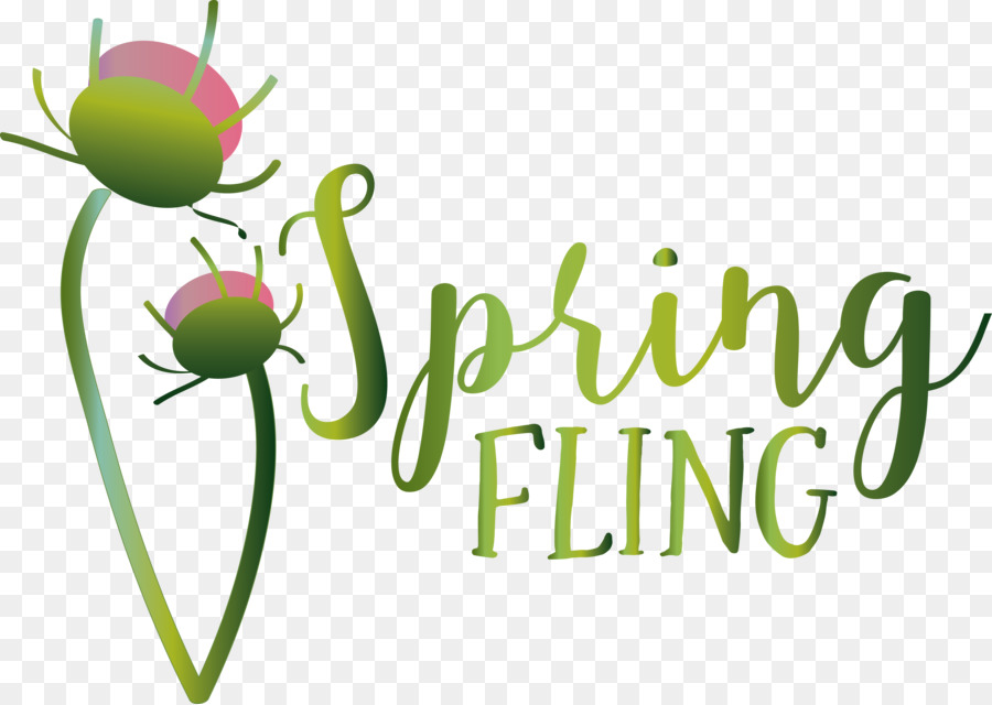 Blumenpflanzenstamm-Logo-Schrift-Glück - 
