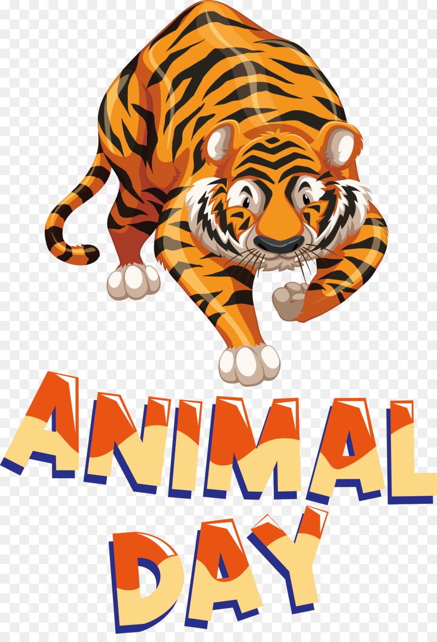 tiger cartoon animal character