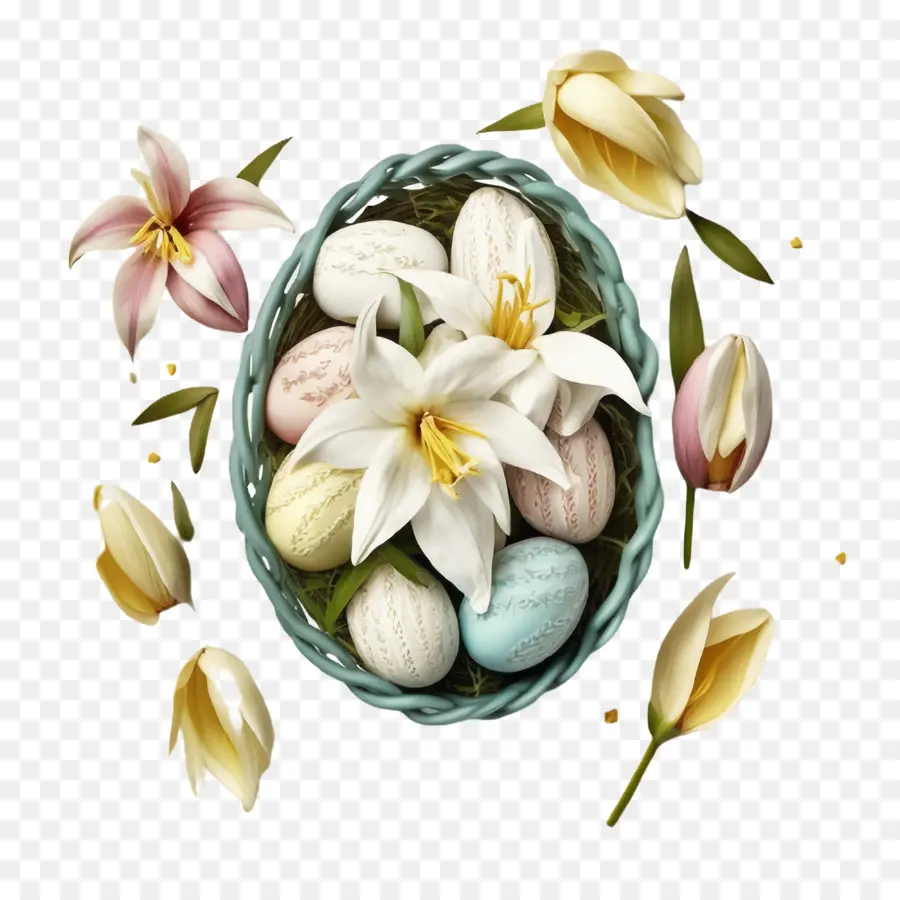 cestino di Pasqua tinte di uova di Pasqua - 