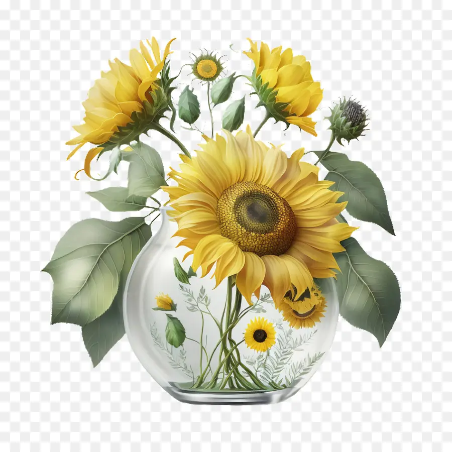 Aquarell Sonnenblumen - 