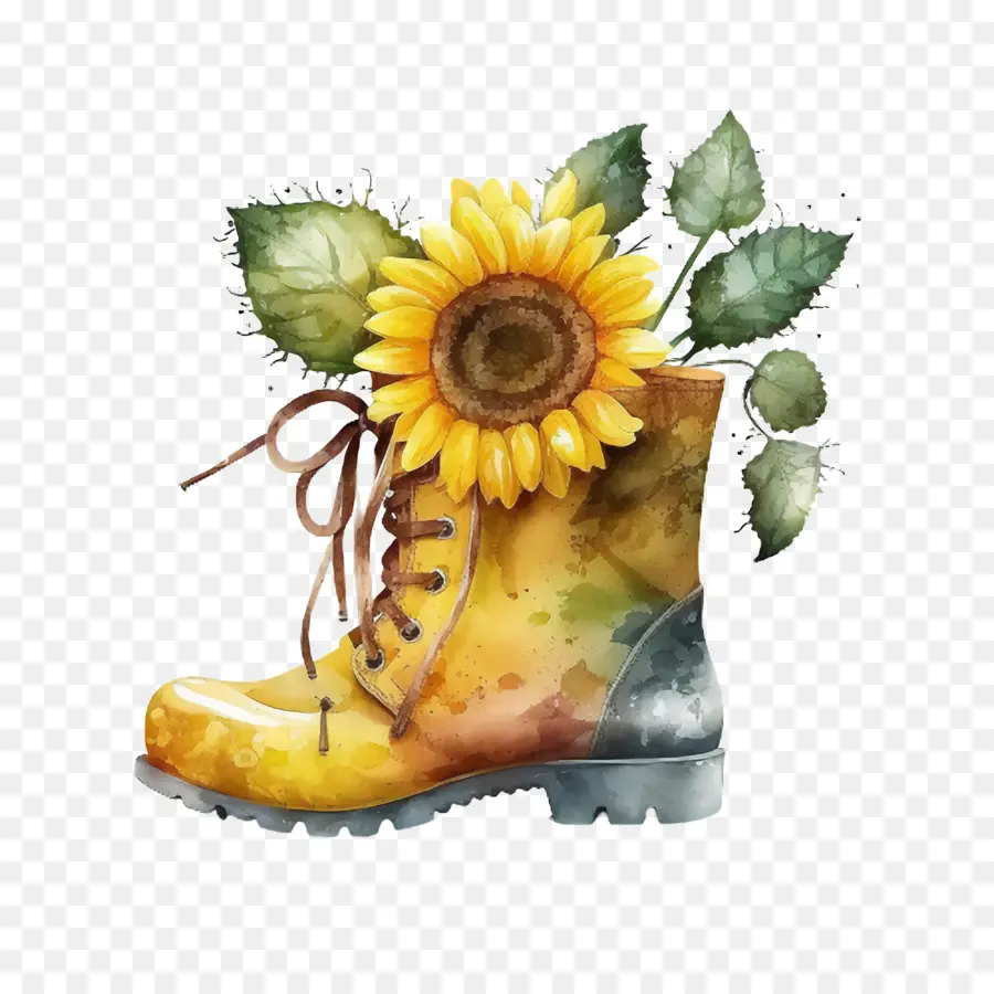 Watercolor sunflower