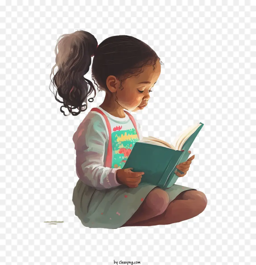 Giornata dell'alfabetizzazione internazionale Lettura Apprendimento Knowledge Girl Libri di lettura - 
