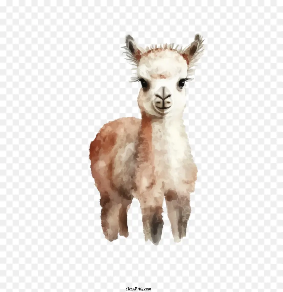 watercolor llama cute llama baby llama