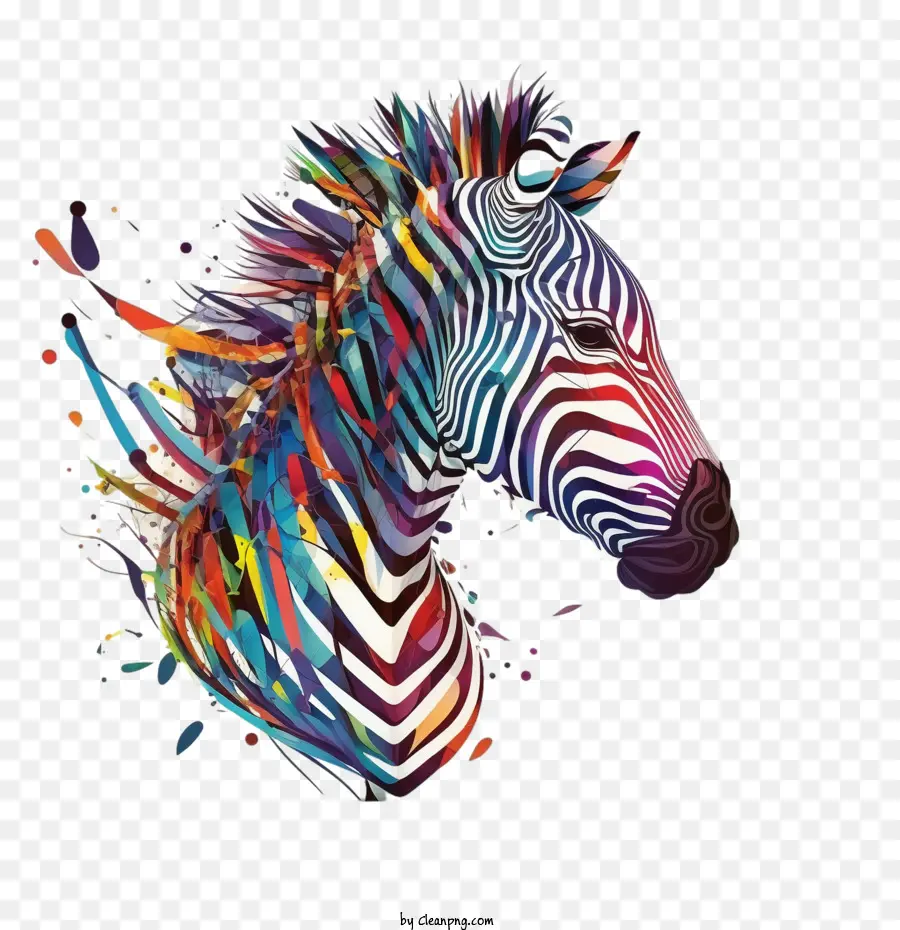 Ritratto colorato zebra zebra astratto zebra - 