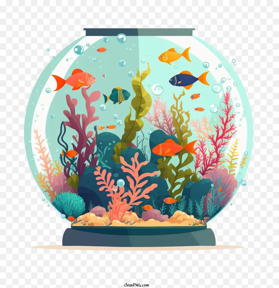 Bunte Fisch -Aquarium -Korallen - 
