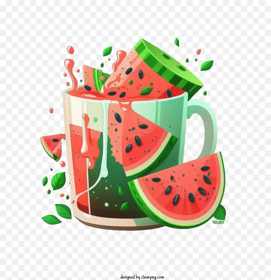 watermelon juice watermelon juice in mug flat watermelon juice cartoon watermelon juice