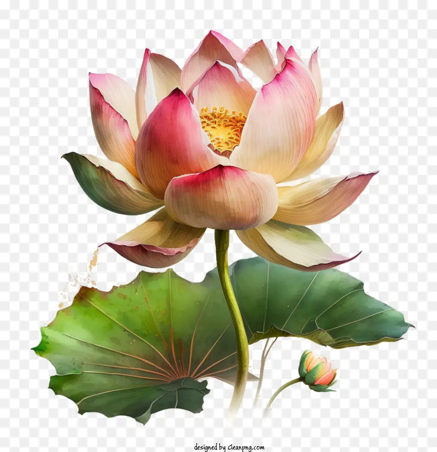 Fiore di loto dipinto a mano Drawn Flower - 