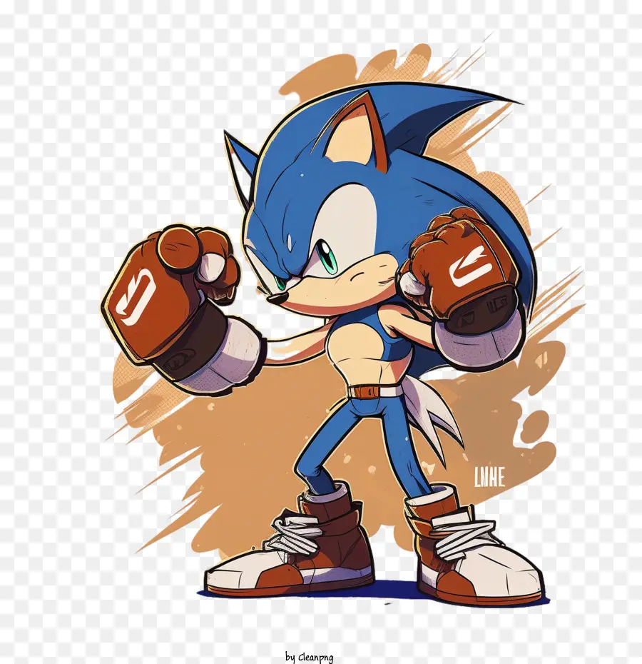 Cartoon Sonic Boxing Sonic - 