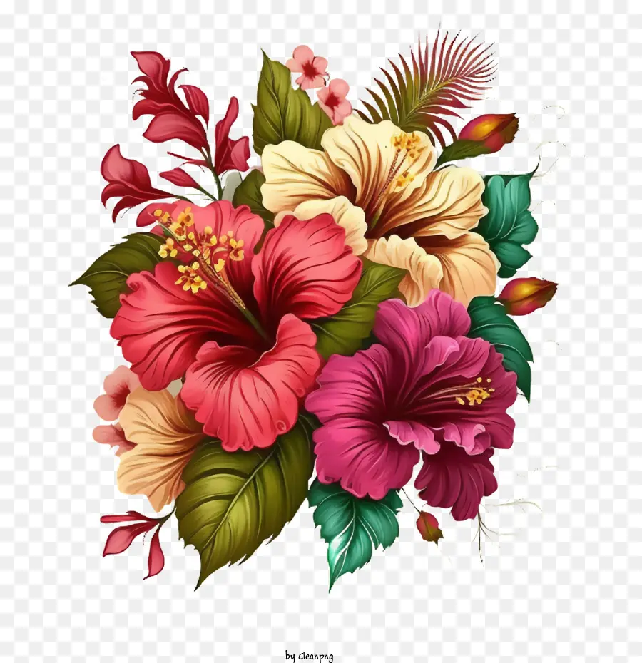 Phim Hibiscus Hibiscus Hoa Hibiscus Bouquet Nhang nhiệt đới - 