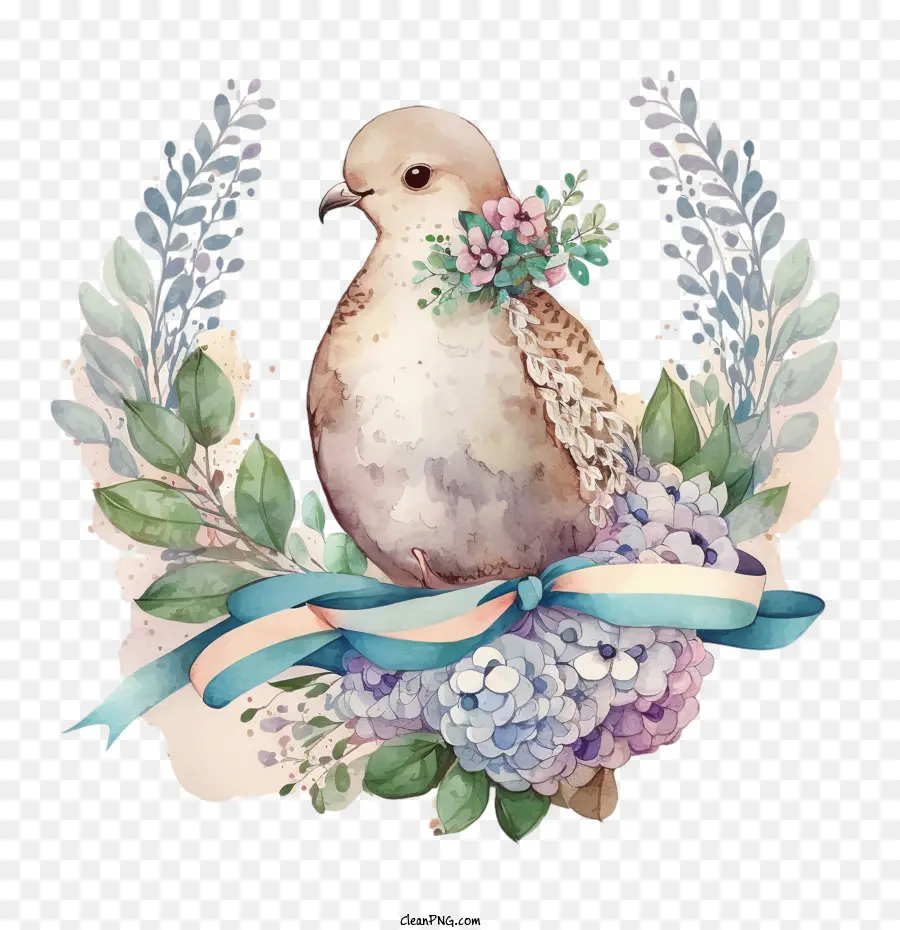 cute dove watercolor dove  dove wreath