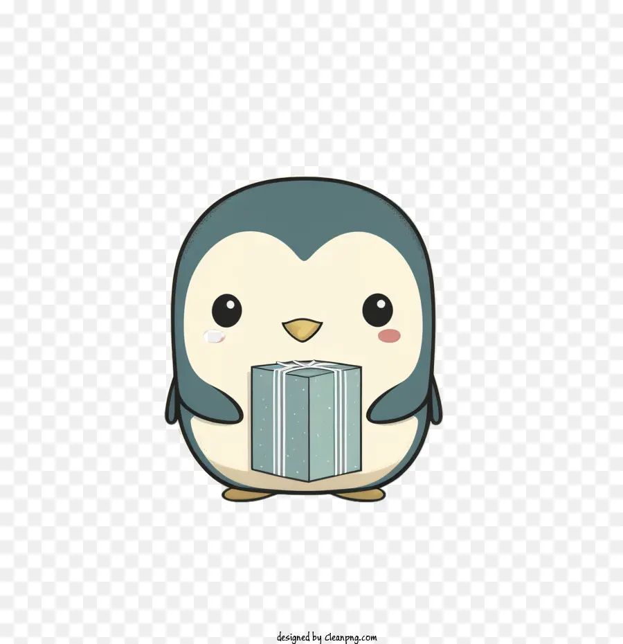 Kawaii Penguin Cartoon Penguin Penguin mit Geschenkbox - 