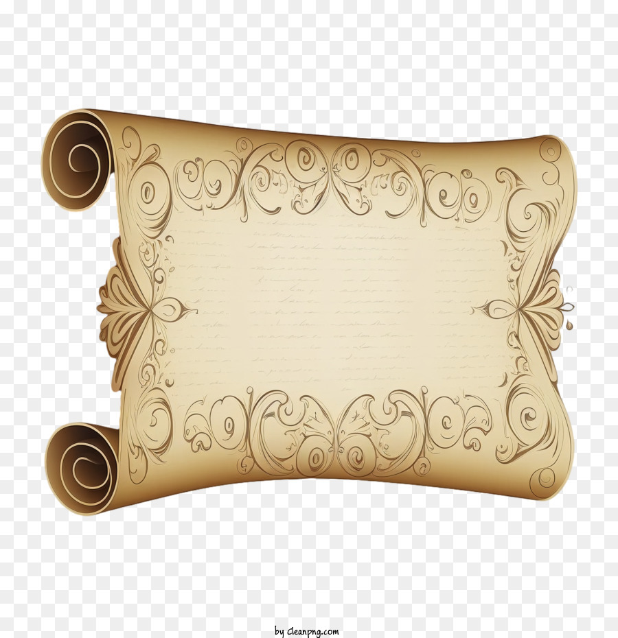 cartoon paper scroll paper scroll horizontal old paper scroll png