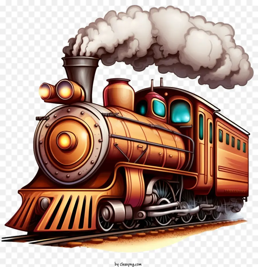 treno cartone animato del cartone animato del treno a vapore - 