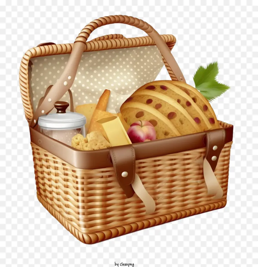 picnic basket picnic basket with bread