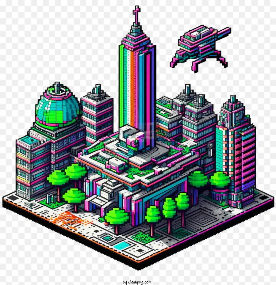 pixel Kunst Stadt - 