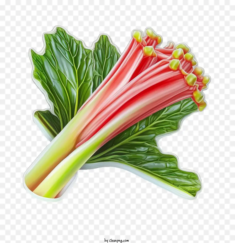 Rhabarber 3D Rhabarber Gemüse - 