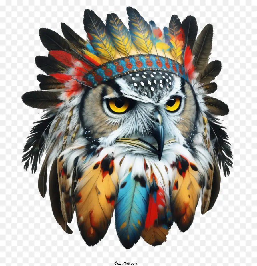 abstract owl owl native american feathered headdress native american headdress