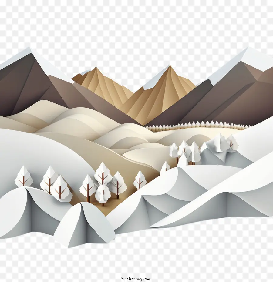 Phong cảnh mùa đông trên núi núi nghệ thuật Núi núi - 