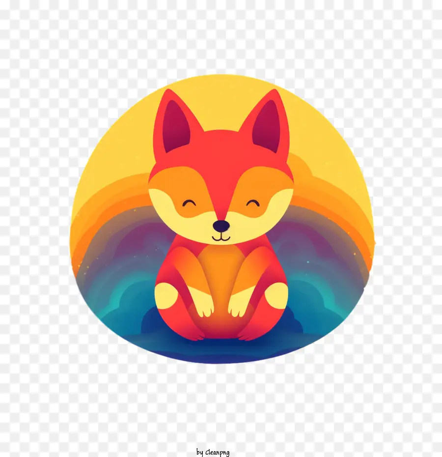 Fox Fox Biểu tượng cảm xúc dễ thương Cáo hoạt hình dễ thương - 