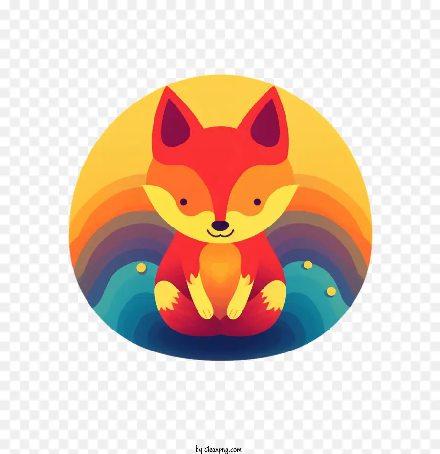 Fox Fox Emoji süßer Fuchs niedlich flauschig - 