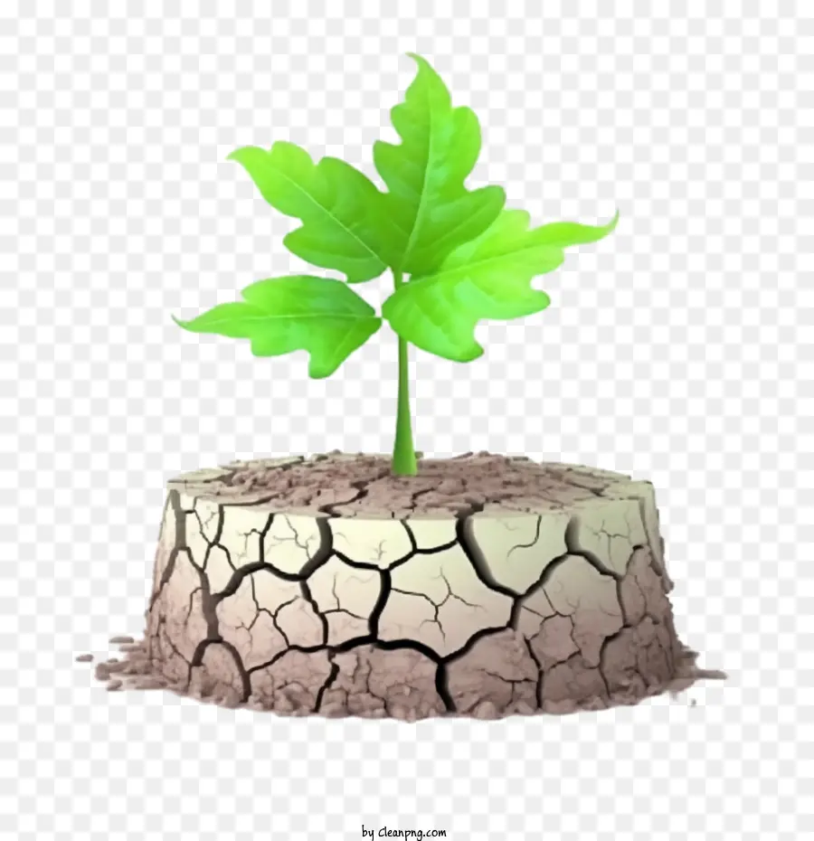 Green Sprout Combat Disertificazione Combatti Distinguita Global Riscaldamento Terra asciutta - 
