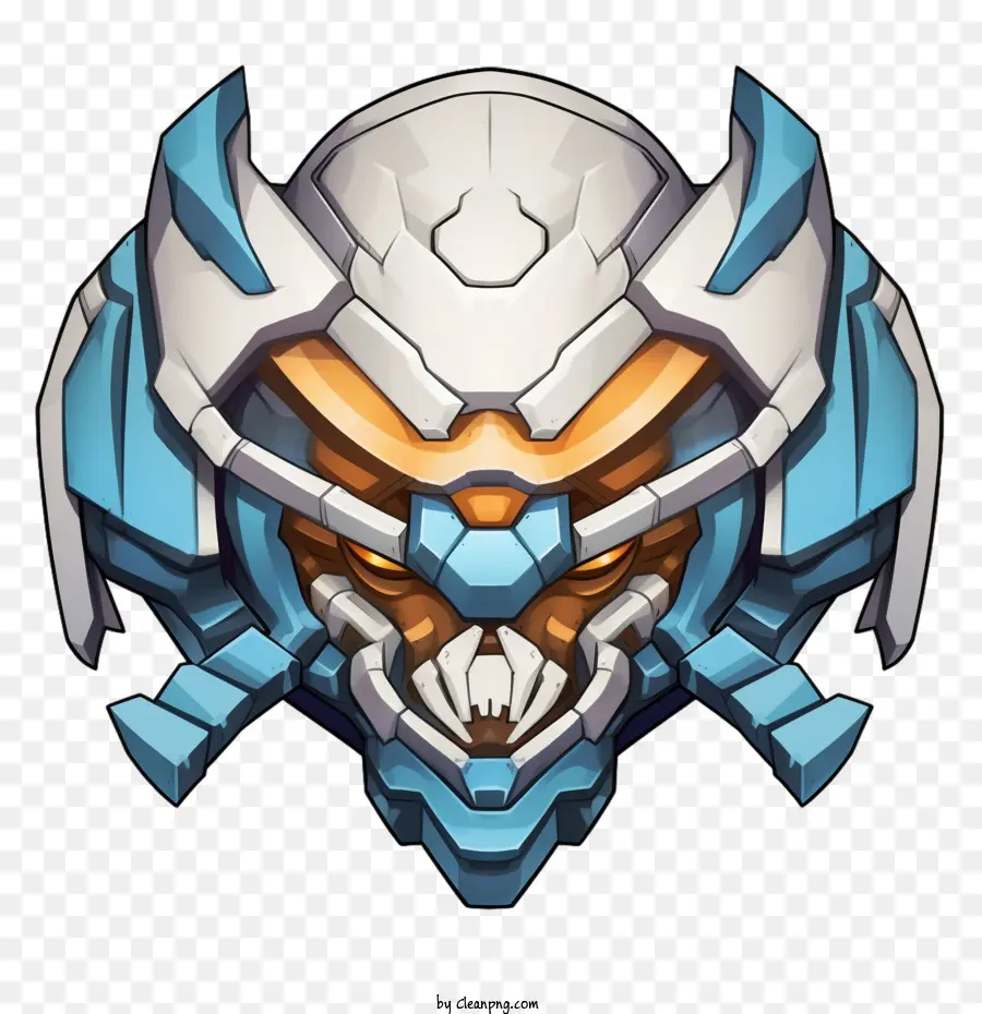 transformer robot mascot blue and white sentinel helmet