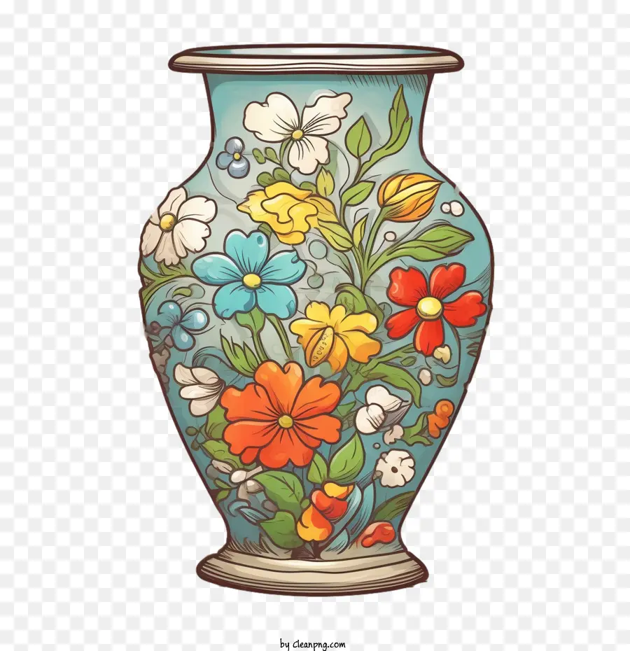 Vintage Vase Vase Flowers Farben dekorativ - 