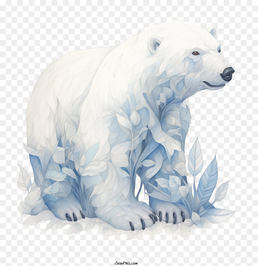 Polar bears, as white as snow