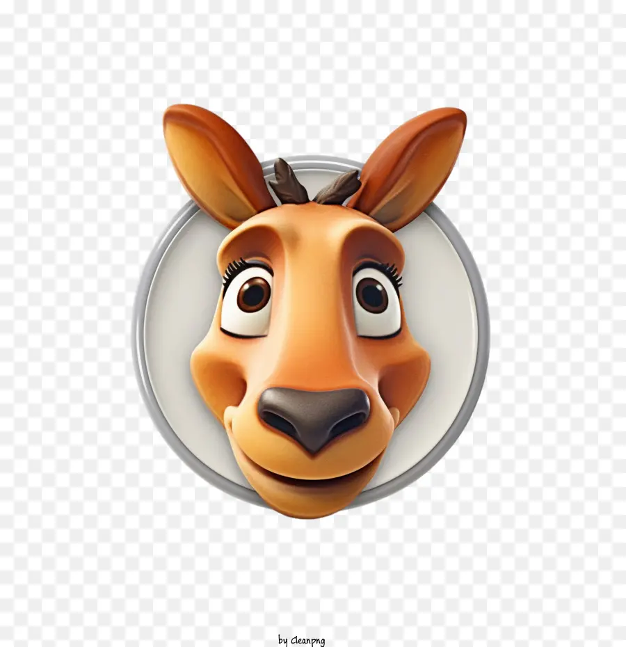 Känguru -Hirschkopf -Cartoon -Hirschhirschhirschhirschhirschhirsch - 