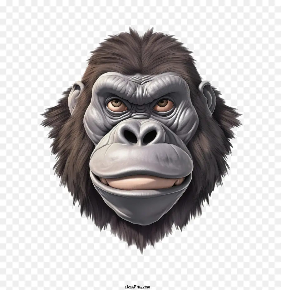 gorilla gorilla face smiling expression