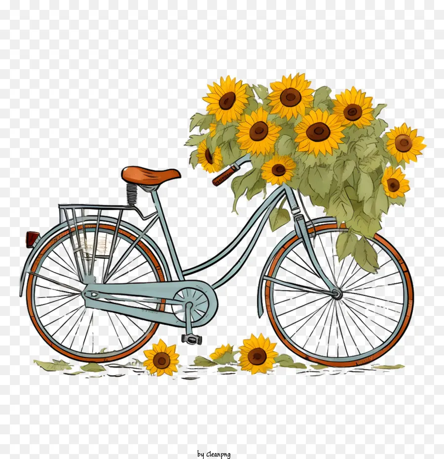 bike
 bicycle bike flowers sunflowers