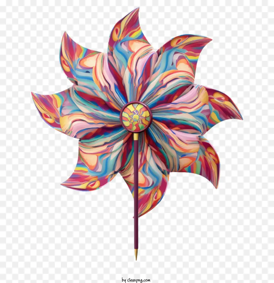 Pinwheel swirling đầy màu sắc nghệ thuật trừu tượng - 