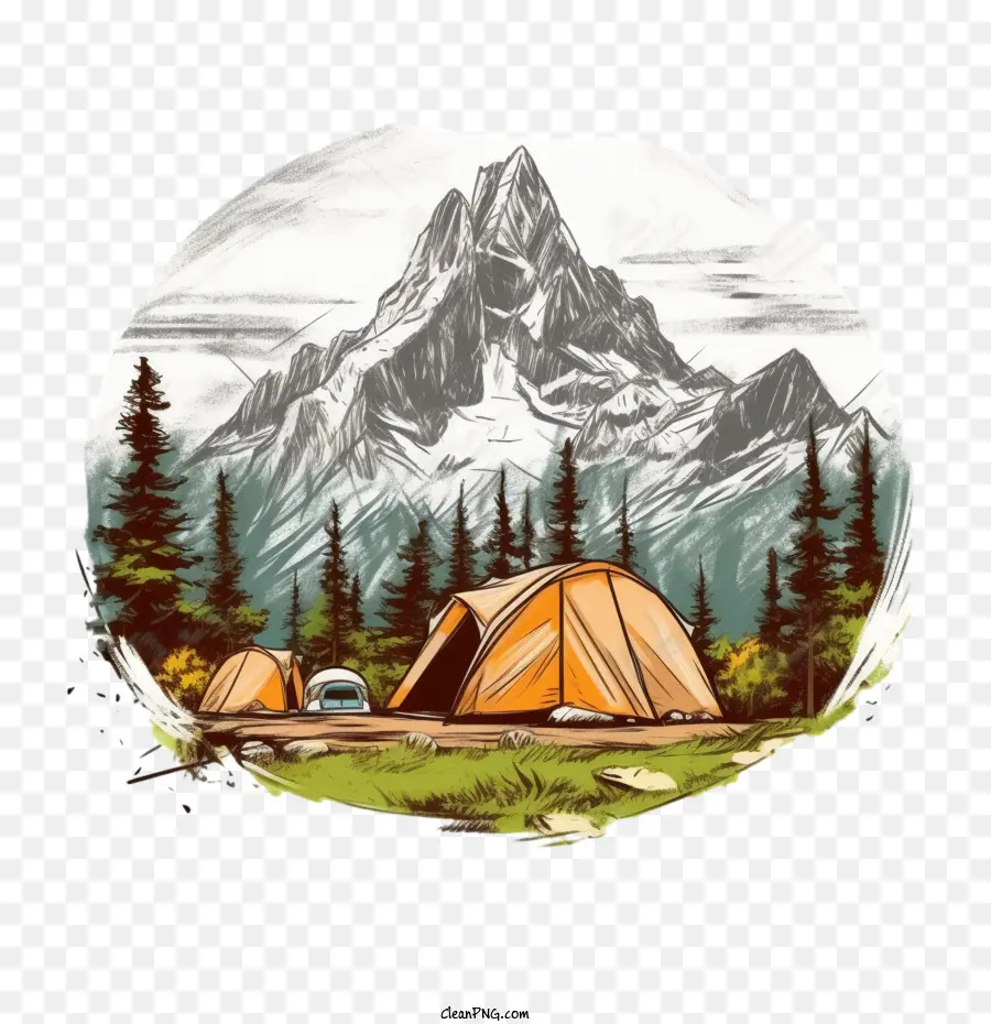 camping tent campsite camping mountains