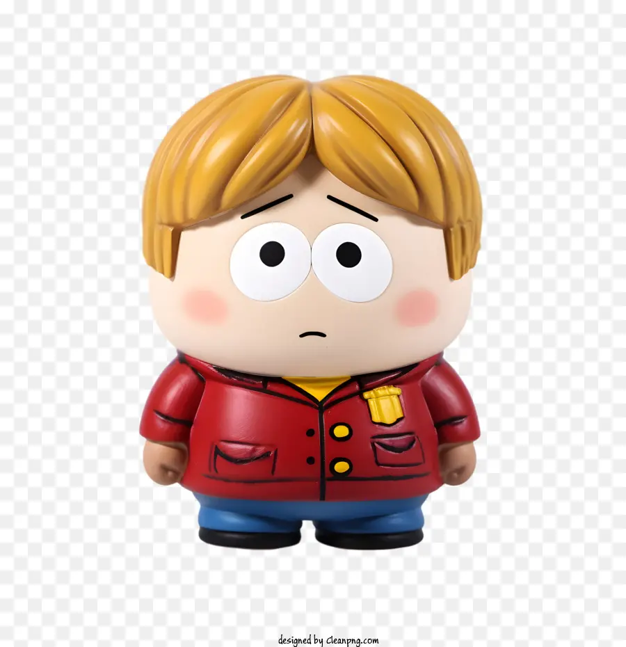 emoji red jacket blonde hair cartoon character facial expression