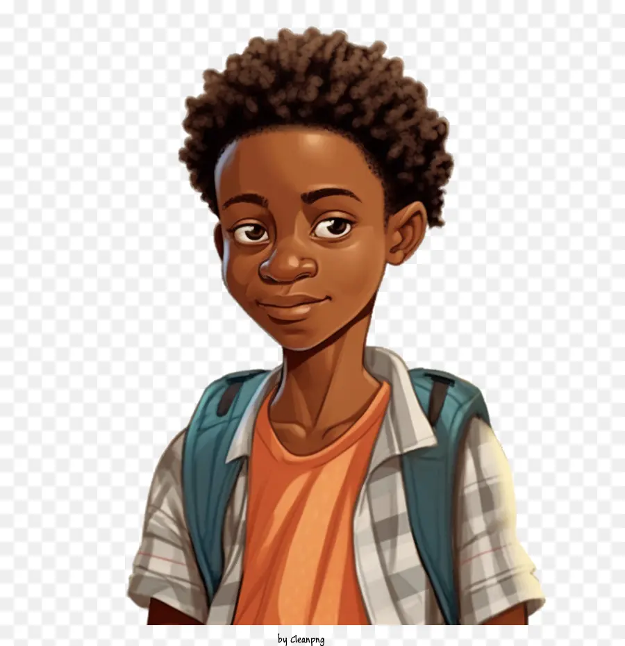 cartoon boy
 african boy black man young boy backpack