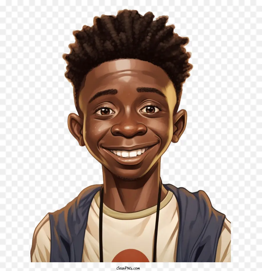 Cartoon Junge
 
Afrikanischer Junge Afroamerikaner lächelnd - 